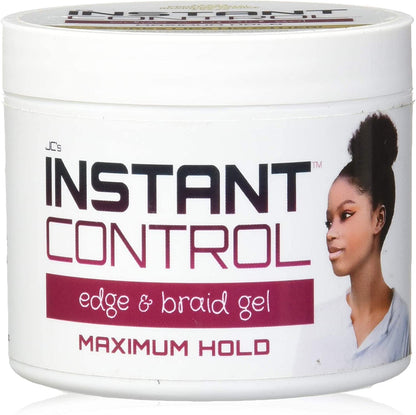 JC's Instant Control Edge & Braid Gel Maximum Hold 4oz