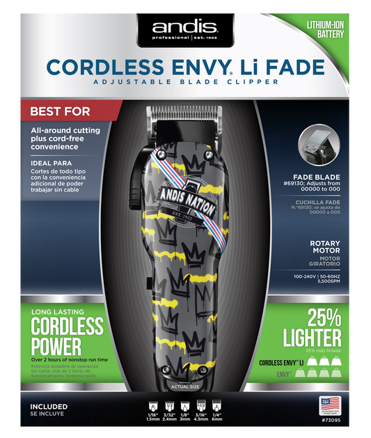 Andis Cordless Envy Li Adjustable Blade Clipper Nation - Domestic
