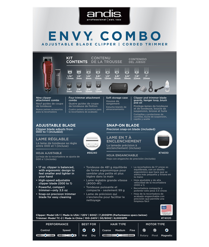 Andis Envy Clipper & Trimmer Combo