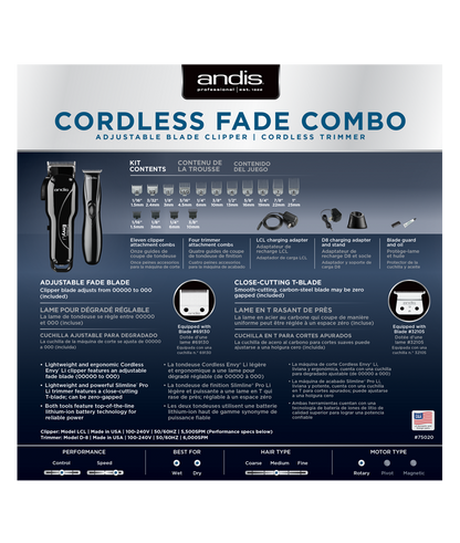 Andis Cordless Envy Li Fade Combo