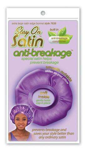 Stay On Satin Satin Edge Bonnet Extra Large - Style 7638 Assorted - Beautiful Black Hair