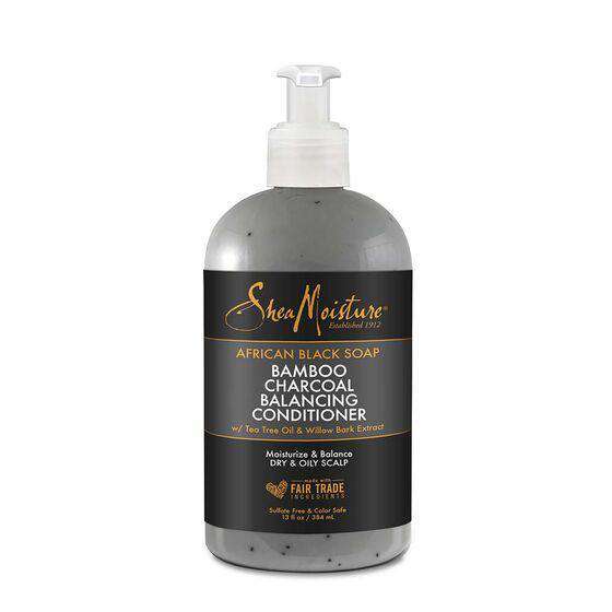 Shea Moisture African Black Soap Bamboo Charcoal Deep Balancing Conditioner - Beautiful Black Hair