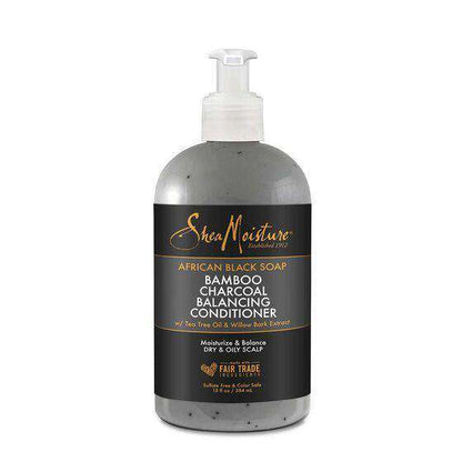 Shea Moisture African Black Soap Bamboo Charcoal Deep Balancing Conditioner - Beautiful Black Hair