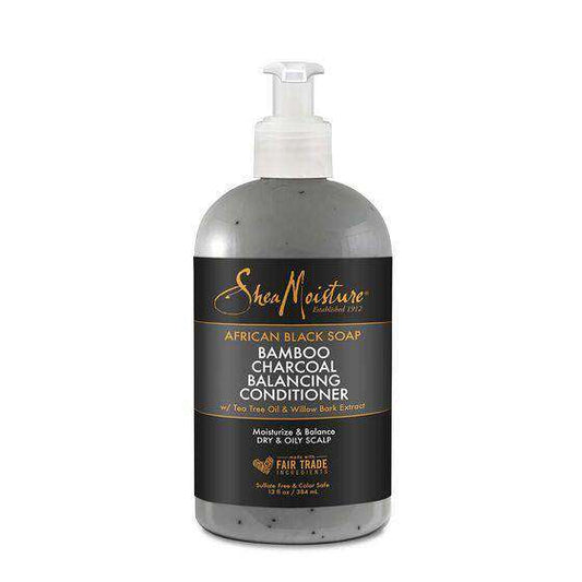 Shea Moisture African Black Soap Bamboo Charcoal Deep Balancing Conditioner - Beautiful Black Hair