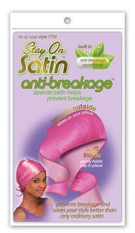 Stay On Satin Tie Up Wrap - Style 7774 Assorted - Beautiful Black Hair