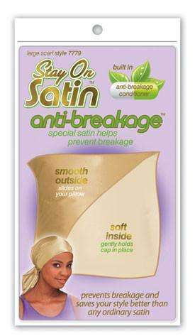 Stay On Satin Large Scarf - Style 7779 Assorted - Beautiful Black Hair