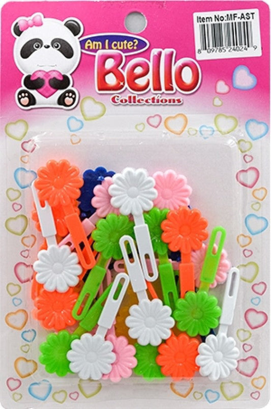 Bello Mini Hair Barrettes - Flower Assorted #MF-AST