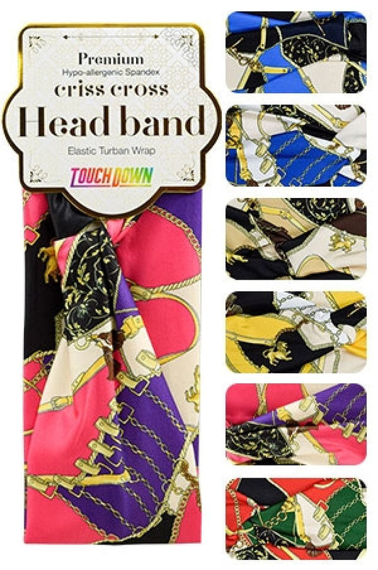 Touch Down Premium Cris Cross Head Band - Knight