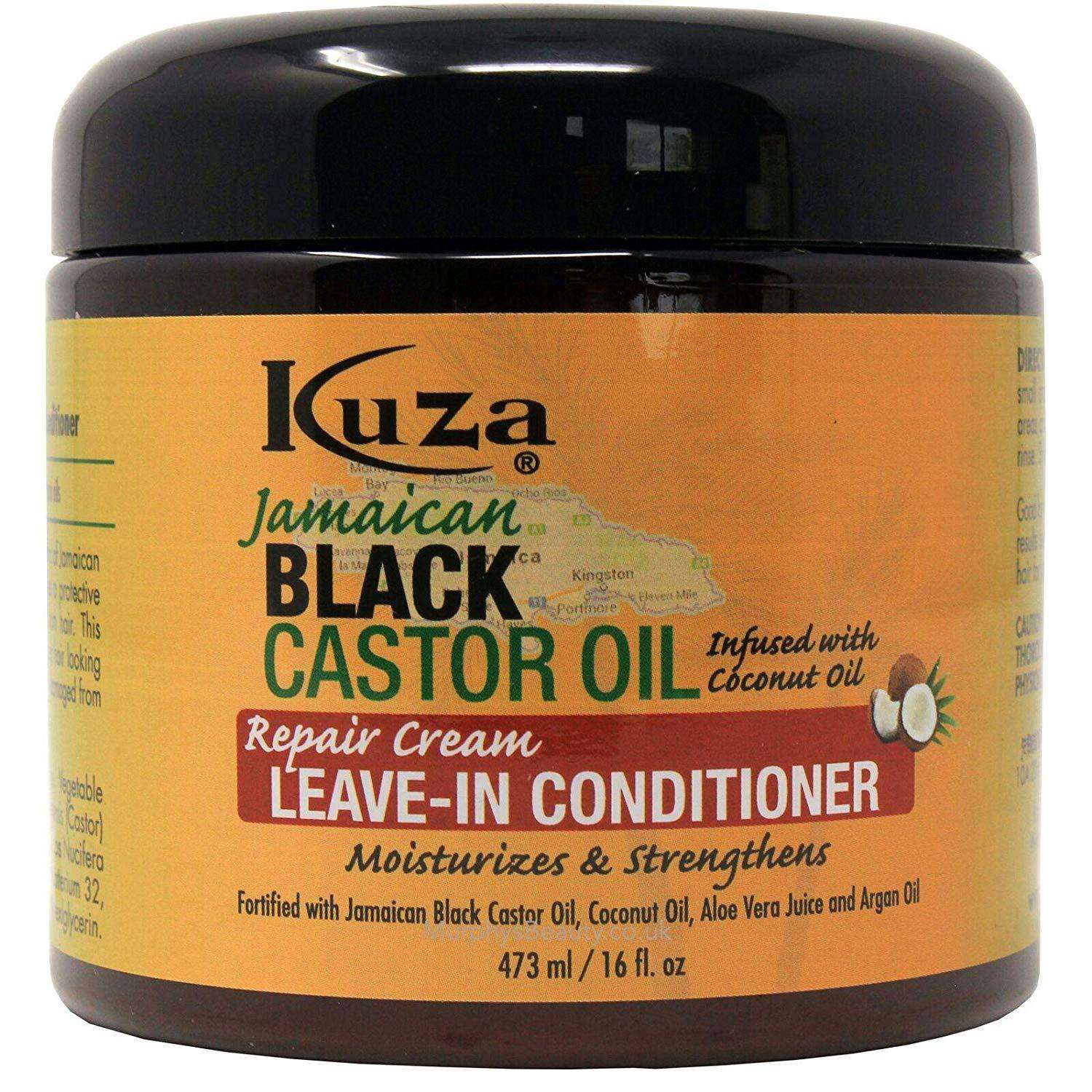 Kuza Naturals Jamaican Black Castor Oil Repair Cream Leave In Conditioner - Beautiful Black Hair