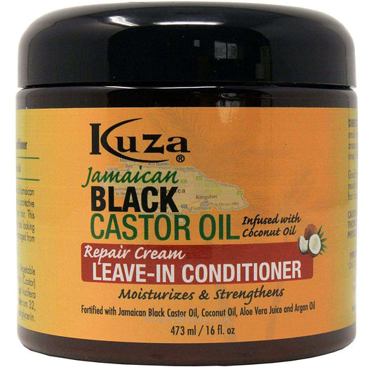 Kuza Naturals Jamaican Black Castor Oil Repair Cream Leave In Conditioner - Beautiful Black Hair