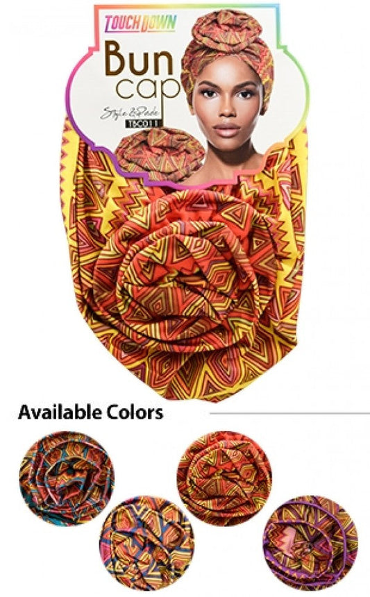 Touch Down Bun Caps - African Print