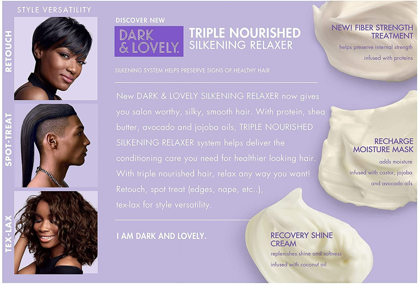 Dark & Lovely Triple Nourished Silkening No-Lye Relaxer - Super