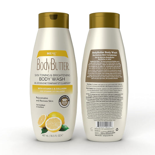 BioCare BodyButter Skin Toning & Brightening Body Wash W/ Vitamin C & Collagen