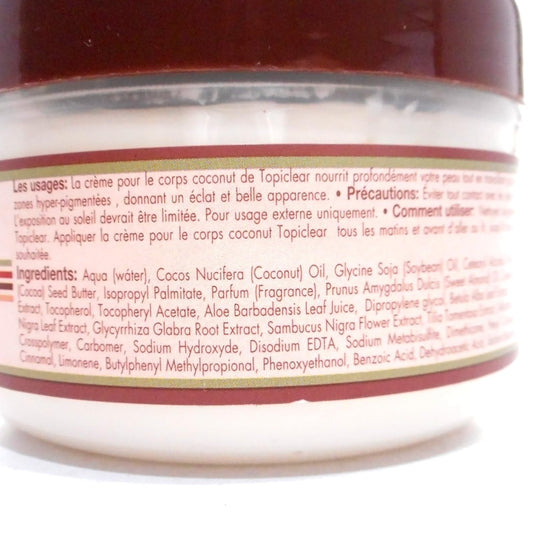 Topiclear Coconut Skin Tone Body Cream