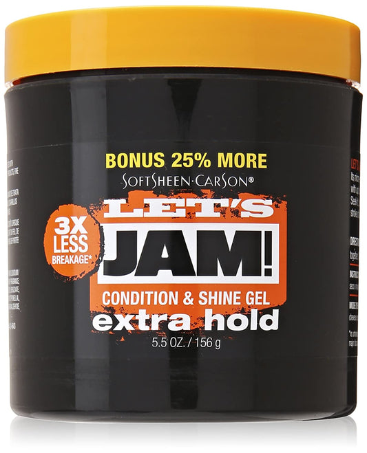 Let's Jam Extra Hold Shining & Conditioning Gel 5.5oz - Beautiful Black Hair