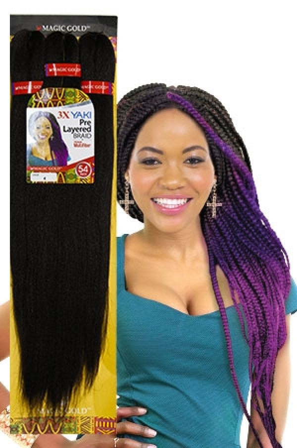 Magic Gold 38 Yaki Pre Stretched Braid 54" - Beautiful Black Hair