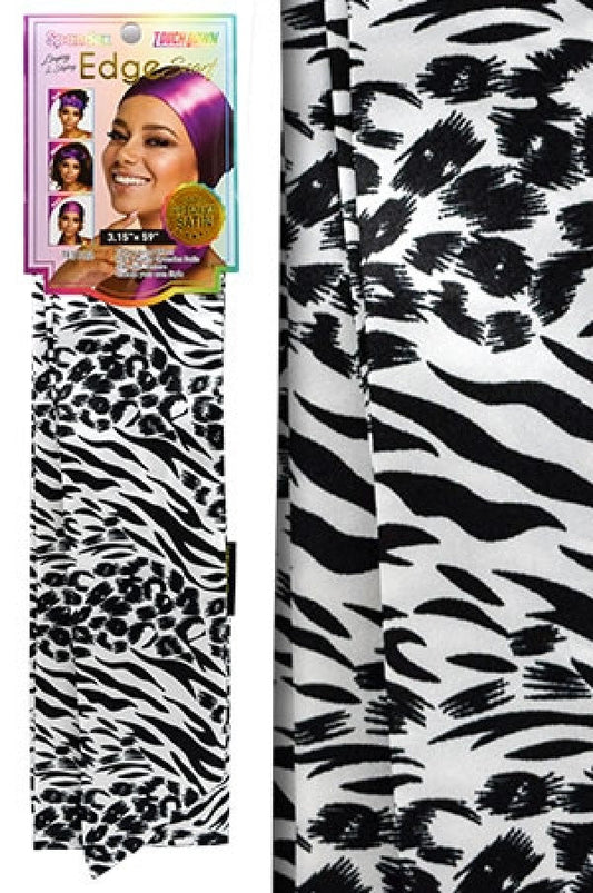 Touch Down Edge Scarf - Leopard Gray