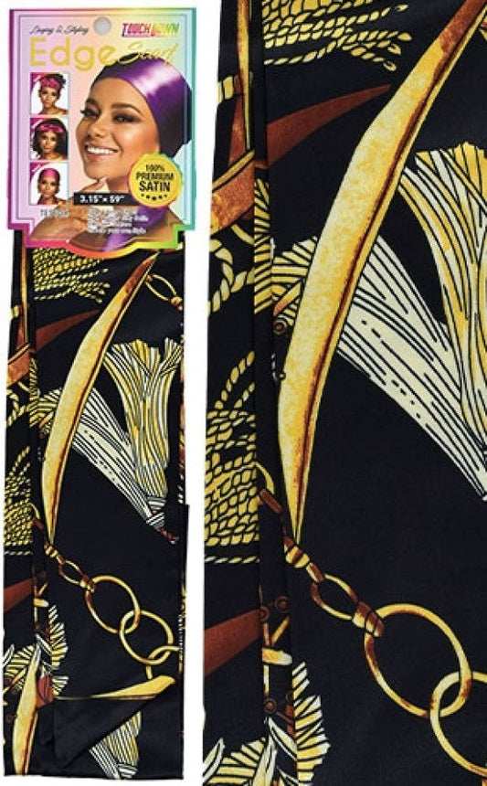 Touch Down Edge Scarf - Baroque #1 - Beautiful Black Hair