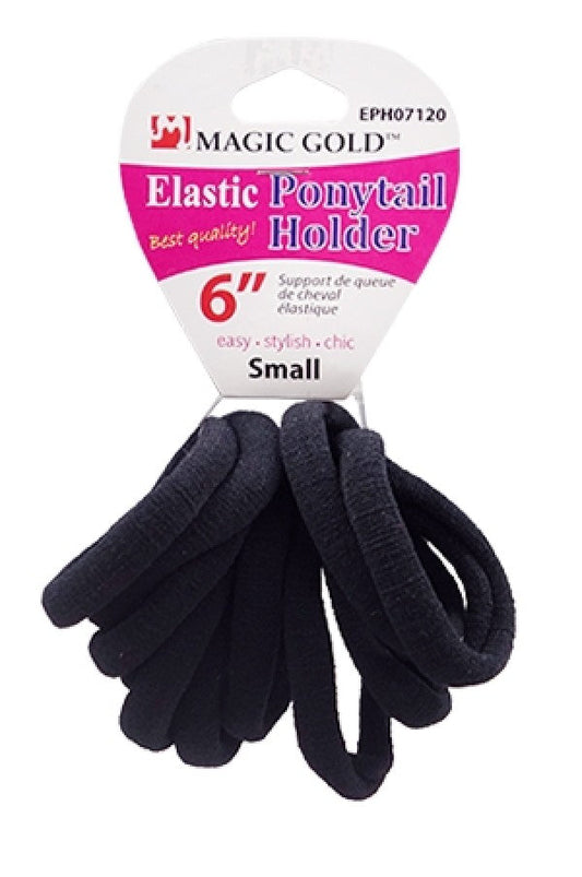 Magic Gold Black Ponytailers 6" #EPH07120