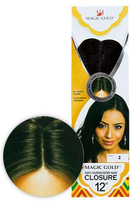 100% Human Hair Remi Hair Closure 12" - Beautiful Black Hair