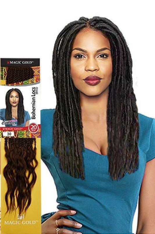 Bohemain Locs Crochet Braid 18" - Beautiful Black Hair
