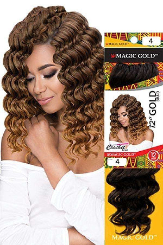 Gold Crochet Braid 12" - Beautiful Black Hair
