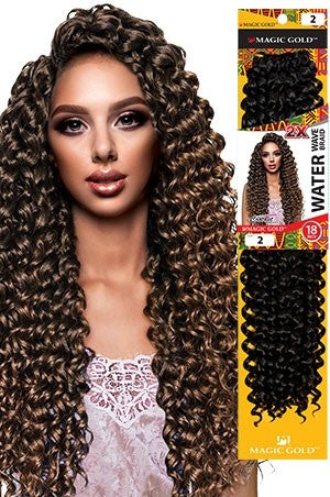 Magic Gold Water Wave Crochet Braid 18" - Beautiful Black Hair