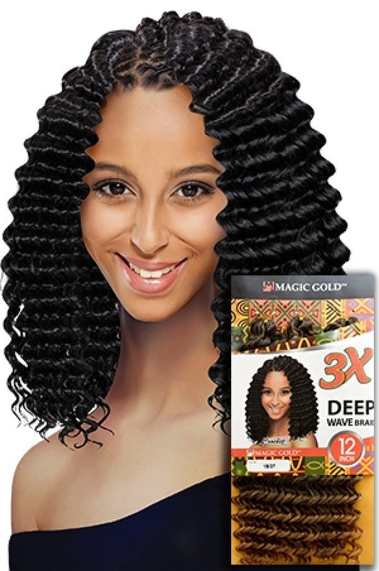 Magic Gold Collection 3X Deep Wave Braid 12"