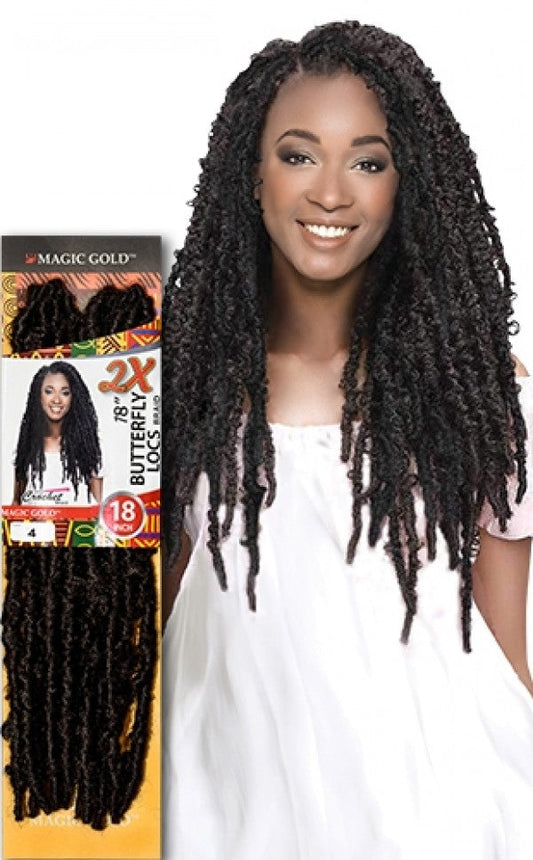 Magic Gold Collection 2X Butterfly Loc 18"