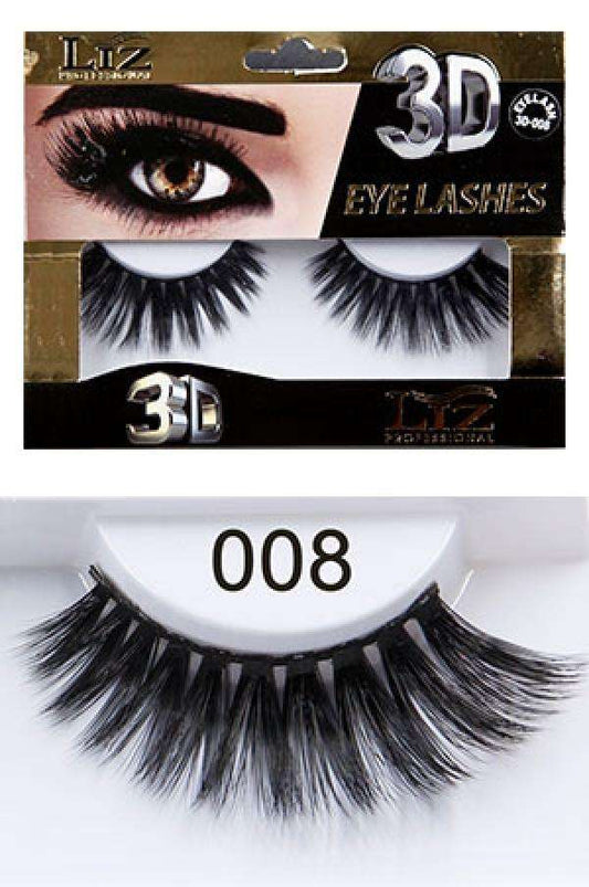 Liz Professional 3D Eye Lashes #008 - Beautiful Black Hair