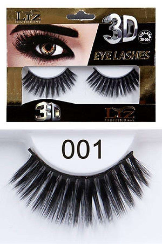 Liz Professional 3D Eye Lashes #001 - Beautiful Black Hair