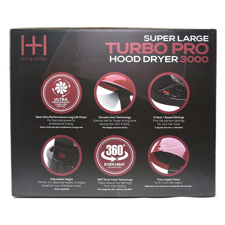 Hot & Hotter Super Large Turbo Pro Hood Dryer 3000 #5917