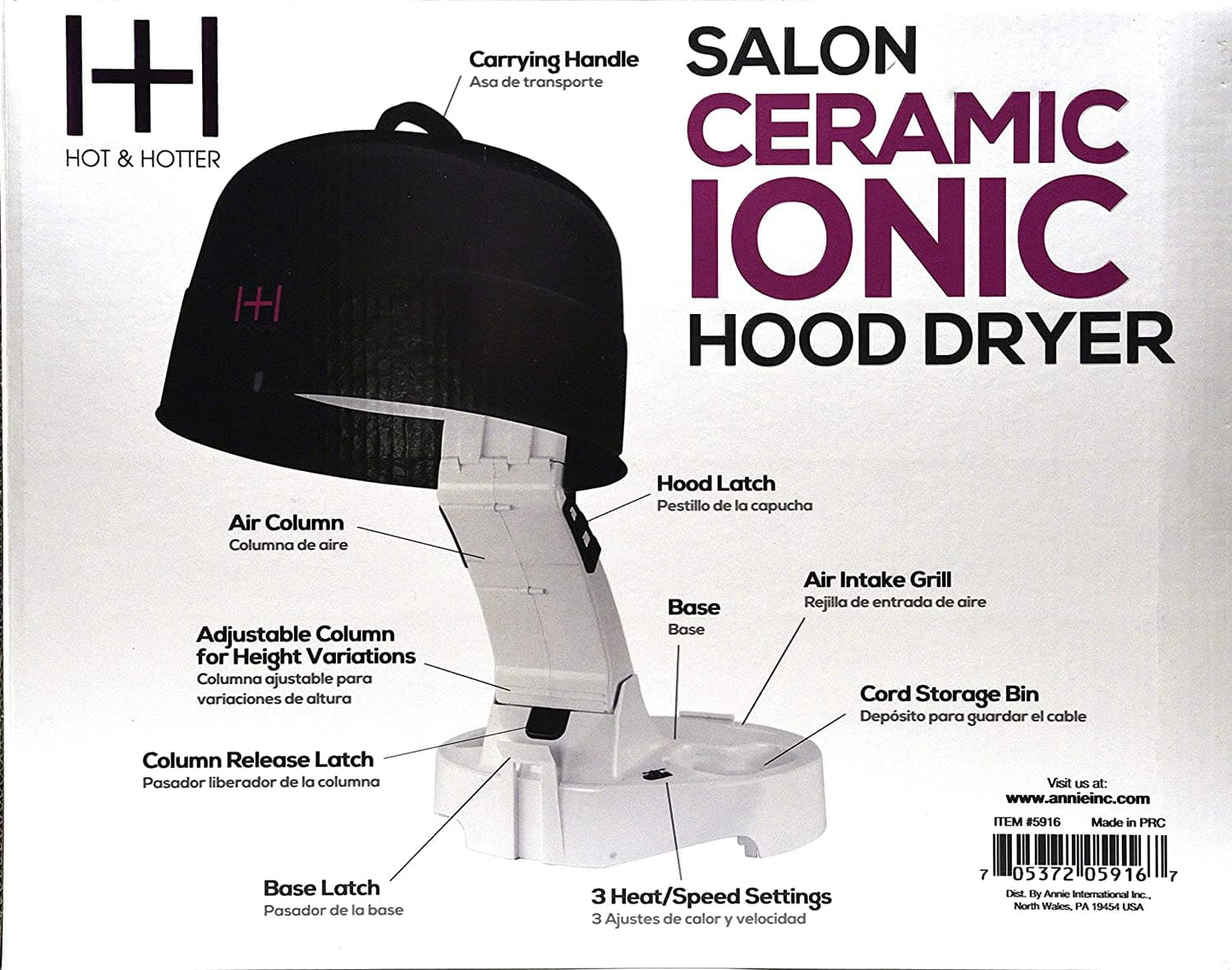 Hot & Hotter Hood Hair Dryer #5916