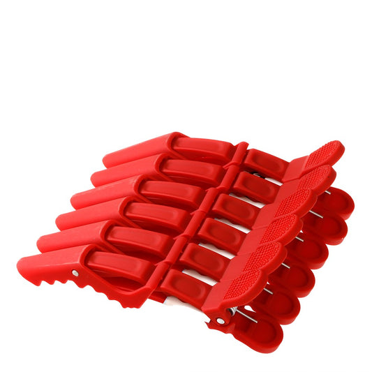 Crocodile Clips 6pcs - Red