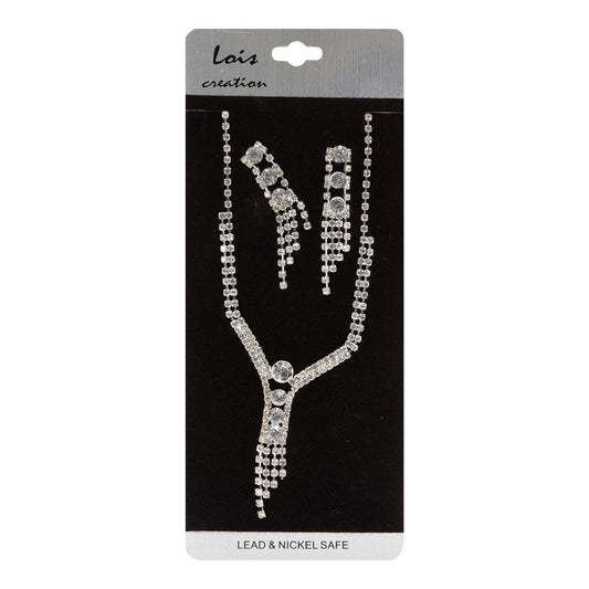Necklace & Earring Set #263 Silver