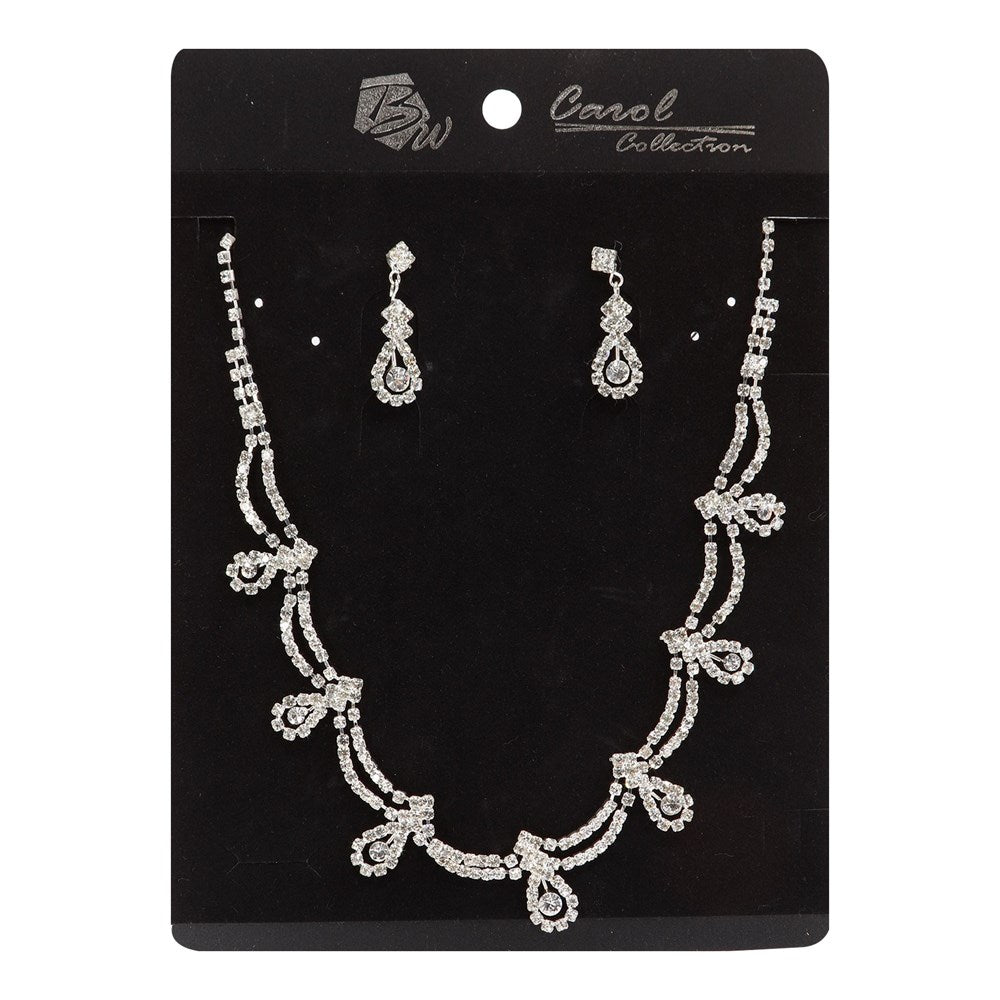 Necklace & Earring Set #274 Silver