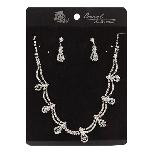 Necklace & Earring Set #274 Silver