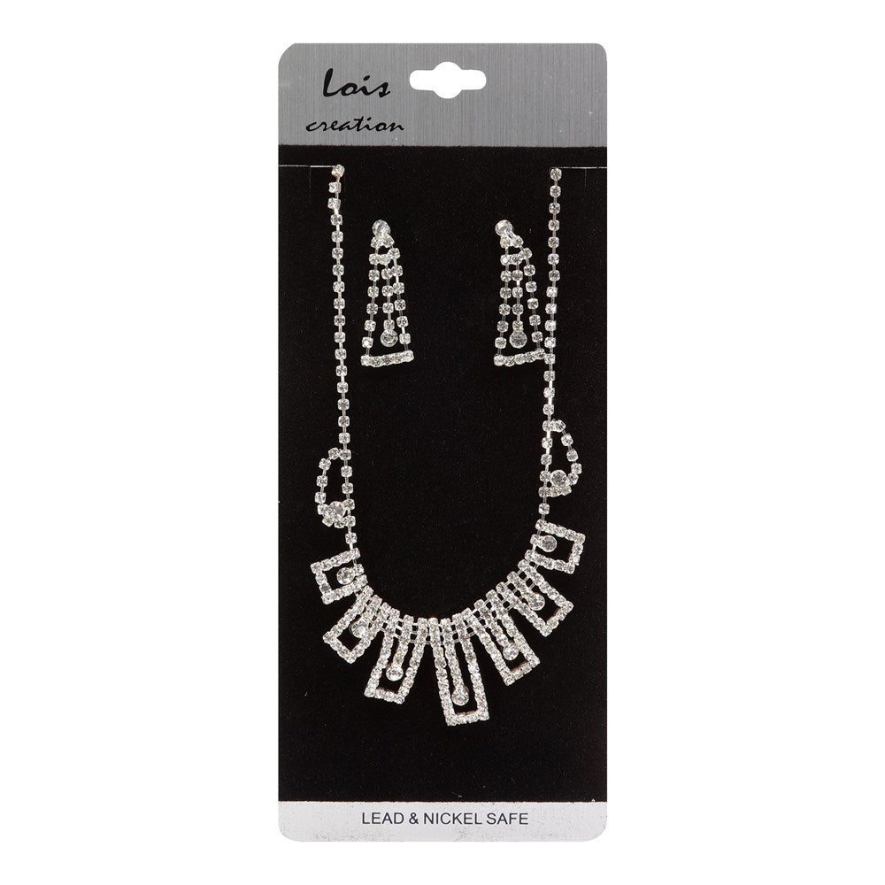 Necklace & Earring Set #269 Silver