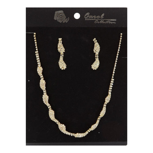 Necklace & Earring Set #289 Gold