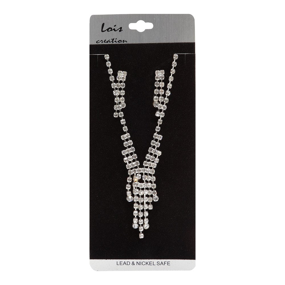 Necklace & Earring Set #267 Silver