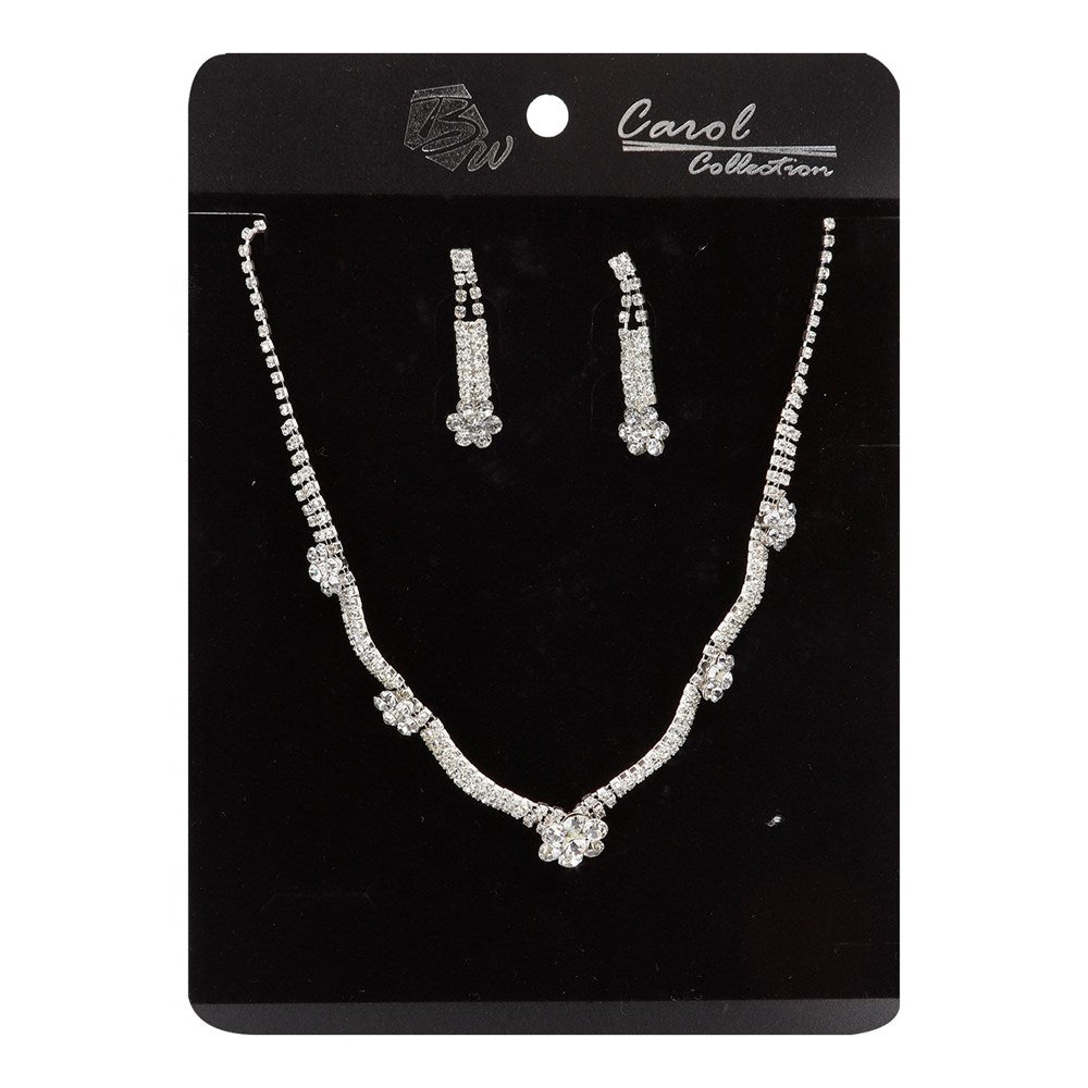 Necklace & Earring Set #255 Silver