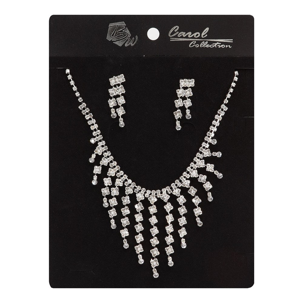 Necklace & Earring Set #258 Silver