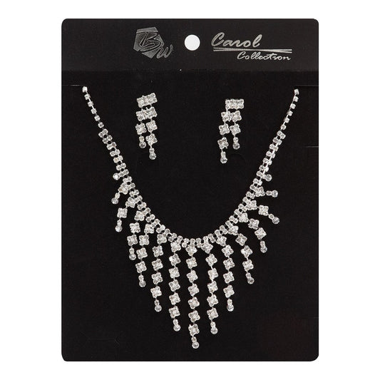 Necklace & Earring Set #258 Silver