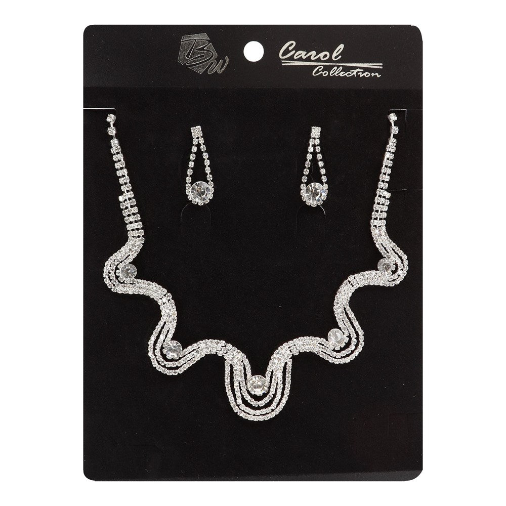 Necklace & Earring Set #282 Silver