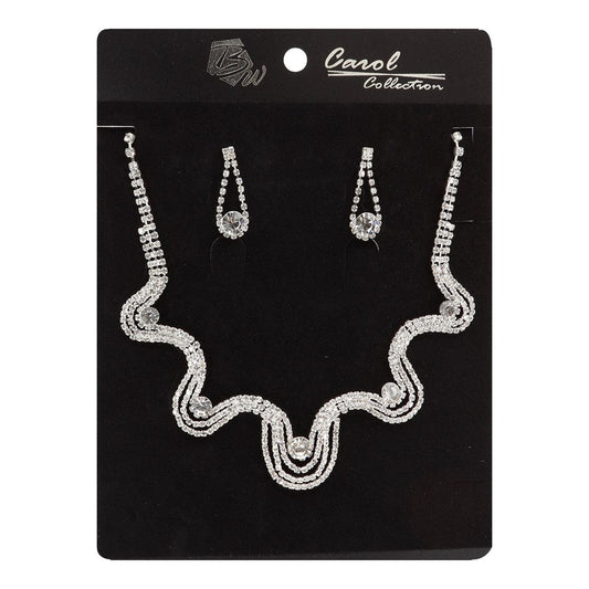 Necklace & Earring Set #282 Silver