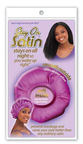 Stay On Satin Satin Edge Bonnet - Style 9637 Assorted - Beautiful Black Hair