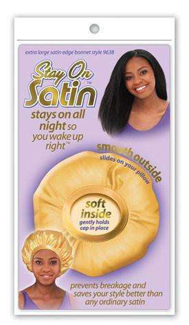 Stay On Satin Satin Edge Bonnet Extra Large - Style 9638 Assorted - Beautiful Black Hair