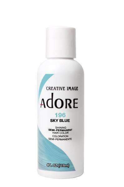 Adore Semi-Permanent Hair Color - 196 Sky Blue - Beautiful Black Hair