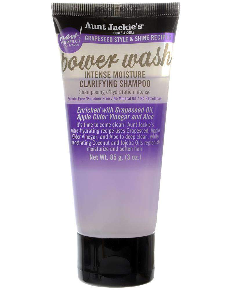 Aunt Jackie's Grapeseed Style & Shine Recipes "Power Wash" Intense Moisture Clarifying Shampoo 3oz - Beautiful Black Hair