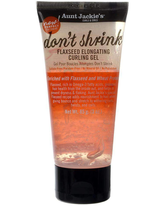 Aunt Jackie's "Don't Shrink" Flaxseed Elongating Curl Gel 3oz - Beautiful Black Hair